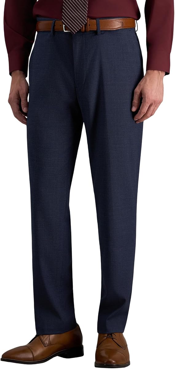 Haggar Men's Haggar Mens Jmh 4-Way Stretch Slim Fit Flat Front Dress Pant