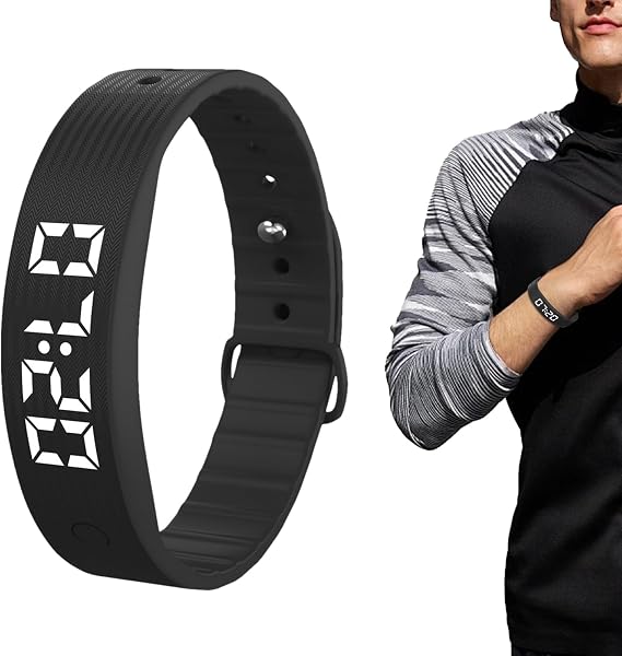 Silicone Vibration Clock Alarm Wristband, Shock Watch Alarm Clock, Smart Alarms Vibration Wrist Clocks, For Kids Couples Daily Sleep Travel Home Bed Bedroom Napping Walking Medication