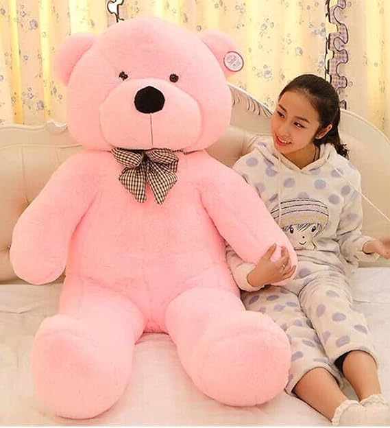 Papyonlu Sevimli Büyük Peluş Ayıcık 130 cm (PEMBE)