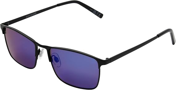 Dockers Men's Cecil Sunglasses Rectangle, Black, 55mm