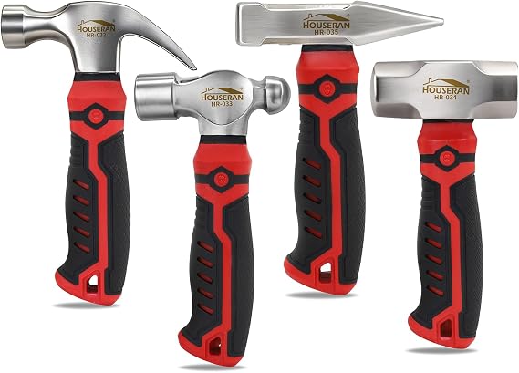 4-Piece Mini Hammer Set Stubby Short Handle