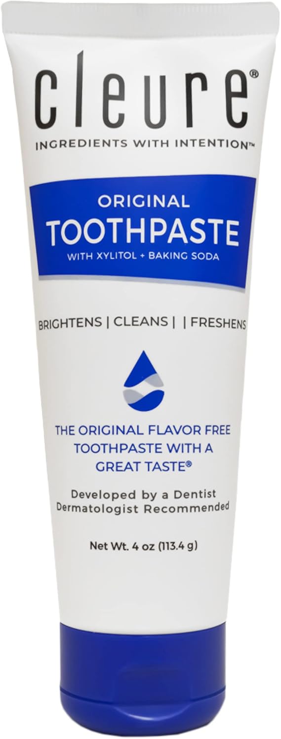 Cleure Fluoride Free Toothpaste, SLS & Mint Free (4oz Tube, 1 Pk)