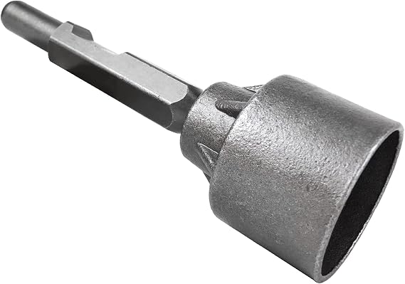 JACKCHEN 30 mm Hex Shank T Post Driver Pile Socket,30mm Demo Hammer Attachment | 30mm Hex Shank, Fits Demolition Hammer, for T Posts, Heavy Duty Steel, Quick Change
