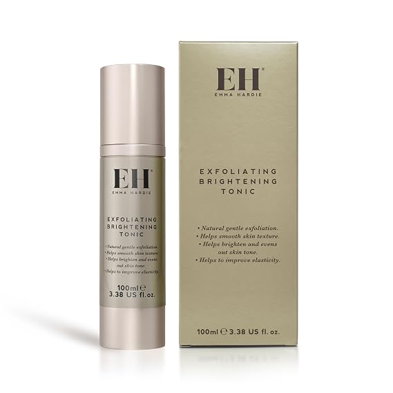 Emma Hardie 100ml Exfoliating Brightening Tonic with AHA & BHA, Reduces Signs of Ageing and Increases Skin Elasticity, Smooths & Revitalises Skin, Suitable for Sensitive Skin, Vegan & Cruelty Free