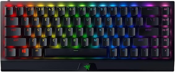 Razer BlackWidow V3 Mini HyperSpeed (Green Switch) - Wireless 65% Mechanical Gaming Keyboard (Clicky Mechanical Switches, Bluetooth, USB-C, Doubleshot ABS Keycaps) US Layout | Black
