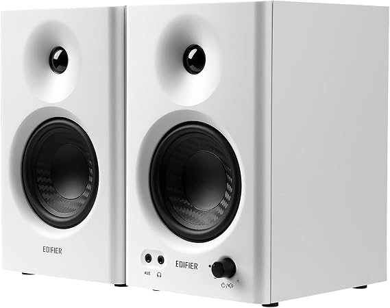 Edifier Compact MR4 2.0 (42W) Studio Monitor with Class D Amplifier and Two Sound Modes to Choose From White