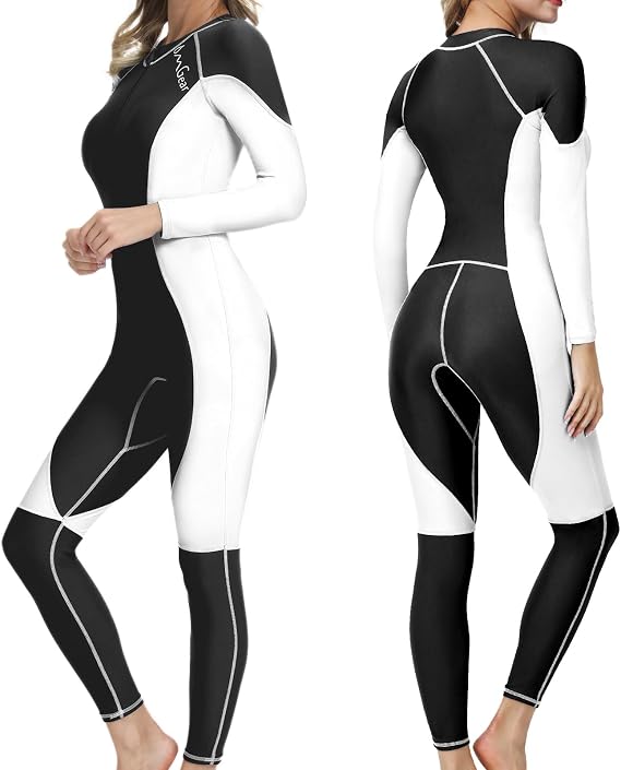 OMGear Dive Skin for Women Men Snorkel Suit Full Body Swimsuit Quick Dry Thin Diving Suit UV Protection Rash Guard Long Sleeve Swimwear Swimming Kayaking Snorkeling Gear