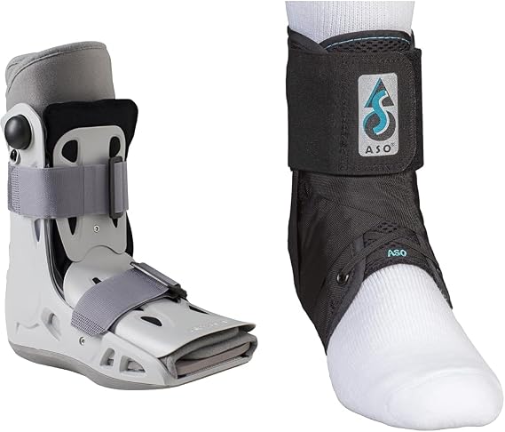 Aircast AirSelect Short Walker Brace/Walking Boot Large & Med Spec ASO Ankle Stabilizer Black Medium