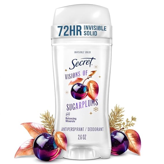 Secret Fresh Antiperspirant Deodorant, Visions of Sugarplums Scent, 2.6oz