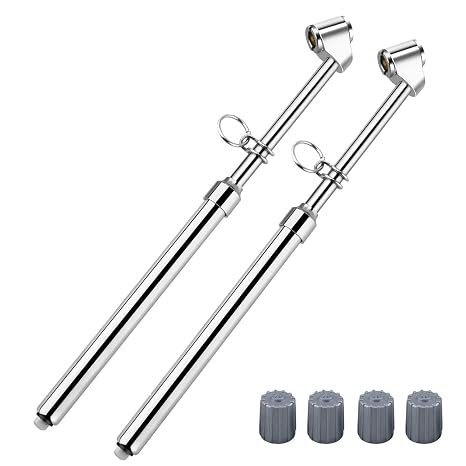 ATsafepro Truck Tire Pressure Gauge,Heavy Duty Pen Tire Gauge Range to 150PSI/10Bar,Dual Head Air Pressure Gauge (Pack of 2)