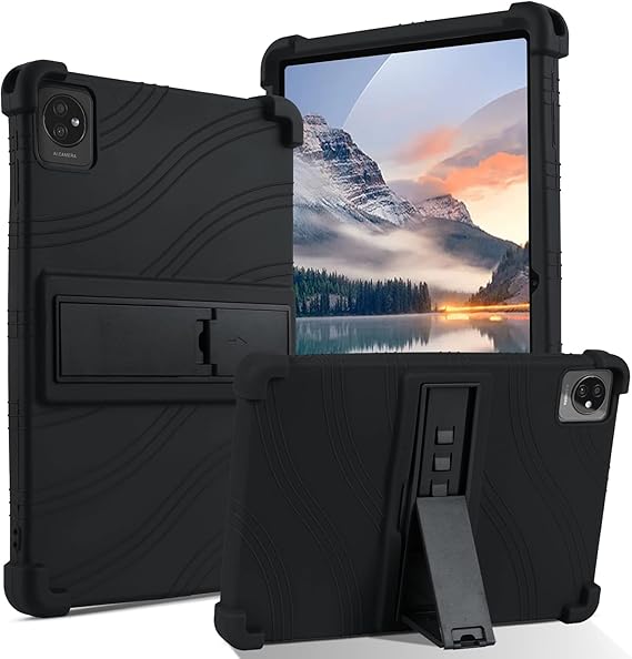 BENTOBEN Universal Silicone Case for All 10" Inch & 10.1" Inch Android Tablets Tab, Tablet Case for DOOGEE U10/U9/T10/Blackview Tab7/Tab 8 WiFi/TECLAST/SGIN 10.1"/HotLight Tab with Stand - Black