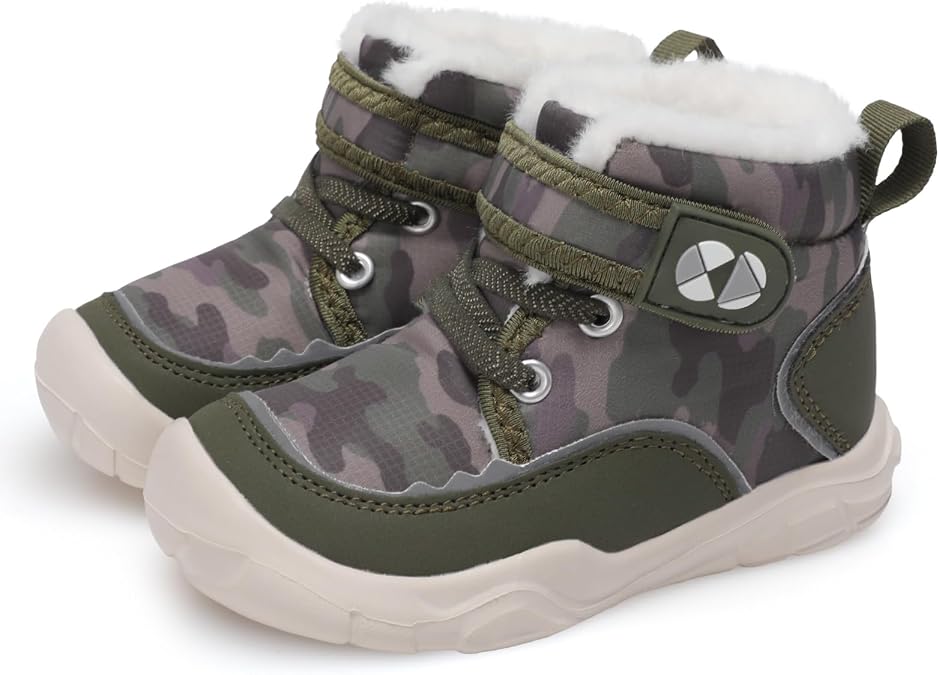 Centipede Demon Toddler Boots Boys Girls Winter Boots Waterproof Fleece Kids Snow Boots Faux Fur Booties Warm Walking Shoes for Indoor Outdoor