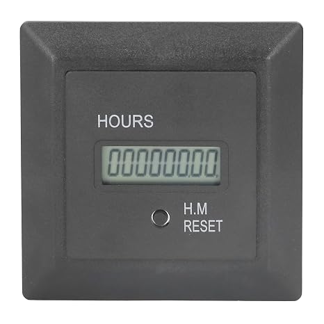 Digital Hour Meter Timer Gauge Smart Control AC Industry Timing Clear Display ABS Material