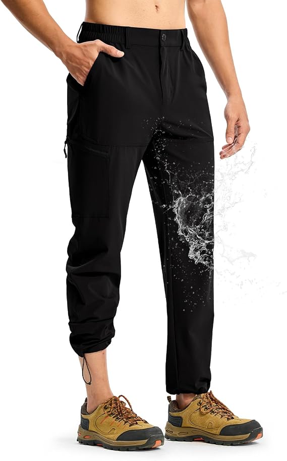 TBMPOY Mens Lightweight Hiking Pants Water Resistant Outdoor Fishing Jogger