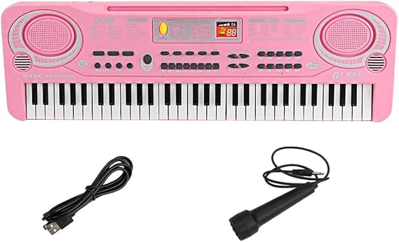 61 Keys Electronic Keyboard Musical Digital Piano Microphone for Beginners