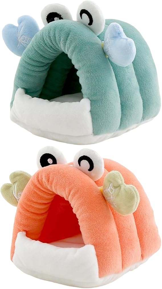 Ferret Bed Enclosed Crab Shaped Plush Small Pet Bed