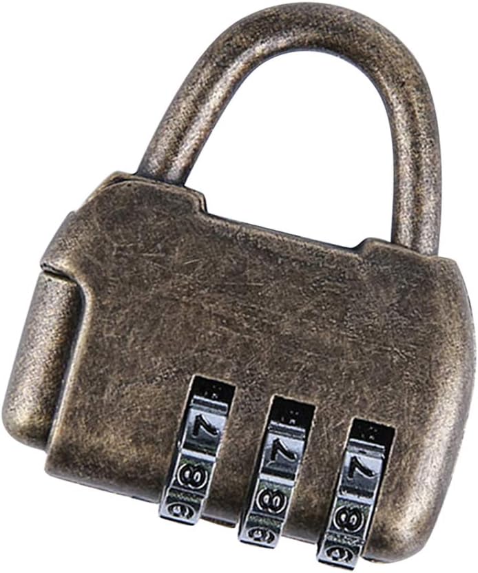 Yudesunyds Combination Padlock Cabinet - 3 or 4 Digit Combination Lock Padlock School Gym Cabinet Toolbox Employee Locker Password Lock