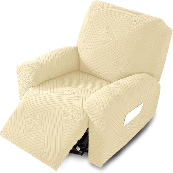 NORTHERN BROTHERS Oversized Recliner Cover, Stretch Recliner Covers That Stay in Place, Washable Lazy Boy Recliner Chair Covers, Furniture Protector Recliner Slipcovers, XL Large, Beige