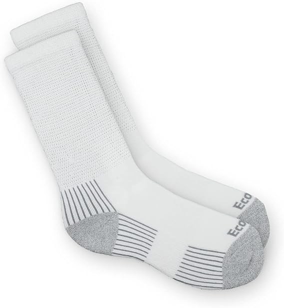 Ecosox Diabetic Non-Binding Crew Socks for Men & Women Soft Dry Improves Circulation- One Pair