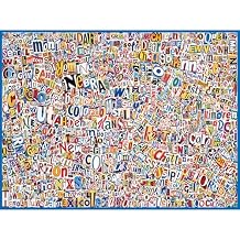 White Mountain 500 Piece Jigsaw Puzzle Travel Collage Puzzle with Large Pieces Gift for Adults and Family 18 x 24 - USA World Map