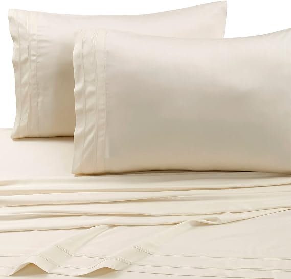 Tribeca Living BAMB300PCKIIV 300 TC Rayon from Bamboo Pillow Pair, Ivory, King