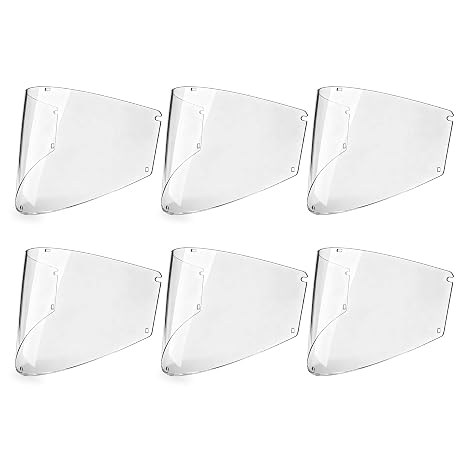 6 Pcs Face Shield Replacement Window Compatible with Jackson Safety
