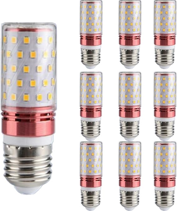 Super Bright 10 Packs 12/16/18/20/26W E27 LED Corn Light Bulbs, AC 90V-260V E27 Large Screw Mouth LED Corn Bulb High Brightness, No Dimmable, for Home Garage Warehouse Commercial Lighting