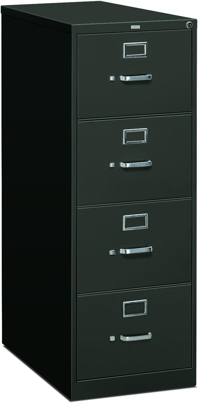 HON 4-Drawer Filing Cabinet - 310 Series Full-Suspension Legal File Cabinet, 26-12-Inch Drawers, Charcoal 314CPQ