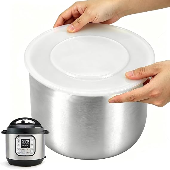 Silicone Lids Instant Pot for 5 & 6 Qt Inner Pot, 9.8IN Instant Pot Lid Replacement, Reusable Food Grade Premium Pot Cover, Instant Pot Accessories & Parts Insert Lids for Bowl and Food Cover