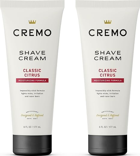 Cremo Original Shave Cream, Astonishingly Superior Smooth Shaving Cream Fights Nicks, Cuts And Razor Burn, 6 FL oz., 2-Pack