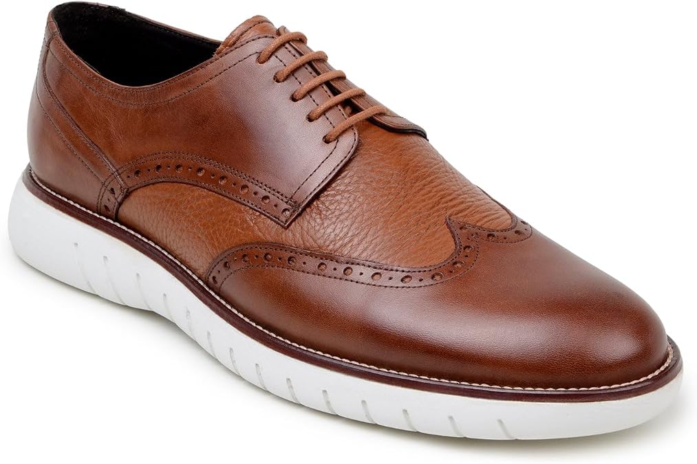Belvedere Men's Enzo Genuine Leather Lace-Up Brogue Shoes