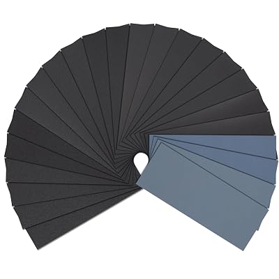 Romeda 72Pcs Sand Paper, 9x3.6 Inches, Silicon Carbide, 1201501802403204006008001000150025003000 Grit, WetDry, Compatible with Wood, Metal, Plastic