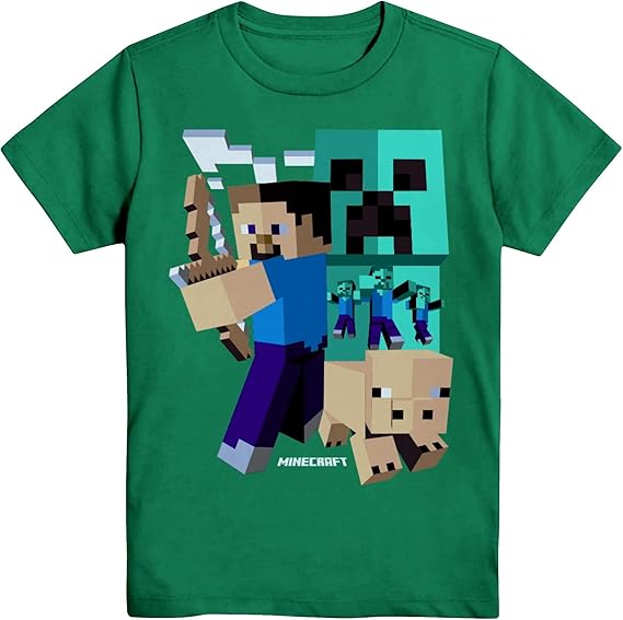 Minecraft Boys' Art Deco Steve T-Shirt