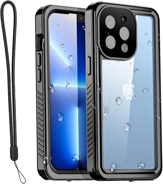 AICase Waterproof Case for iPhone 13 Pro(6.1) Snowproof, Dustproof and Shockproof, IP68 Certified Full Body Protection Fully Sealed Underwater Protective Cover for Apple iPhone 13 Pro 6.1-inch