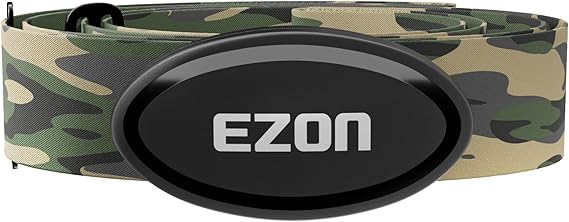 EZON Heart Rate Monitor Chest Strap, Bluetooth 5.1 & ANT+ Sensor, 3ATM Waterproof, Compatible with Garmin, Wahoo, Polar, Strava for Running, Cycling, Workout, Army Green (C009 Pro)