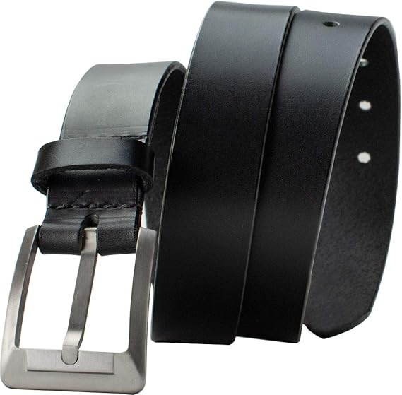 Titanium Dress Belt - Genuine Leather Belt with Certified Nickel Free Titanium Buckle | Made in USA