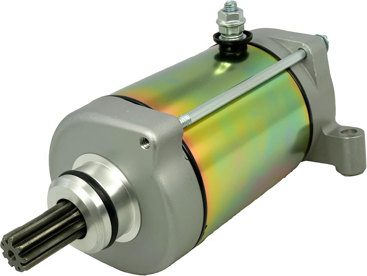 Starter Motor Replacement for Yamaha UTV Rhino 450 660 ATV Grizzly 450 660 Kodiak 400 450 Wolverine 450 with 9 Tooth 12V Starter Motor OE Replace # 4WV-81800-00-00, 4WV-81890-00-00, 5KM-81890-00-00