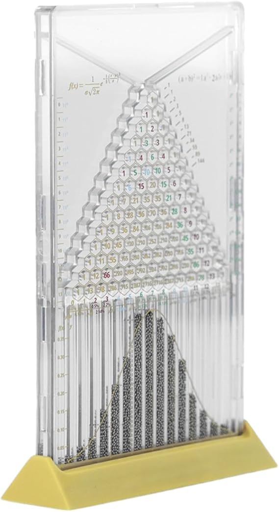 Desk Galton Board, Scientific Desktop Galton Board, Esk Probability Demonstration Model with Bell Curve, Effective Statistical Law Demonstration, Physics Teaching Tool