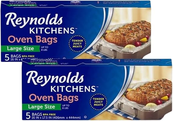 Reynolds Oven Cooking Large Size for Meats & Poultry (up to 8-Pounds) (5 Count, Pack of 2)