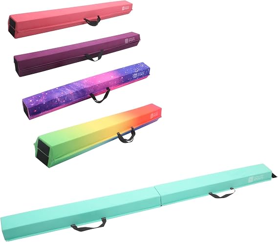 Modern-Depo Gymnastics Balance Beam 9.5Ft for Home Use | Physical Therapy, Rehabilitation and Core Strength Training Foam Folding Floor Beam for Kids, Non Slip Walking Beam