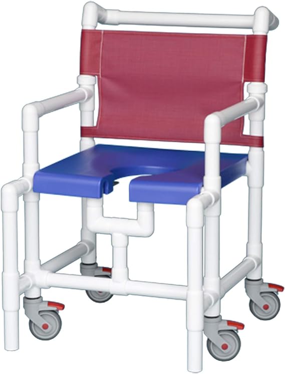 IPU SC8200 MS Mid-Size Rolling Shower Chair for use Over Toilet and in the Shower