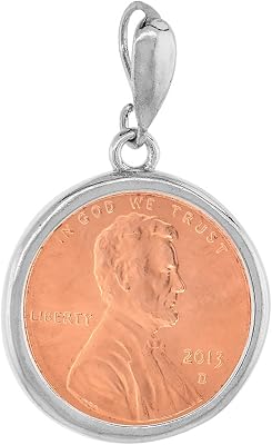 Sterling Silver Penny Bezel 19 mm Coins Prong Back Round Edge 1 Cent Coin NOT Included