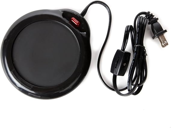 Home-X Mug Warmer, Desktop Heated Coffee & Tea - Candle & Wax Warmer (Black)