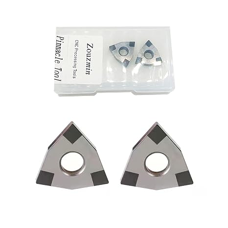 2pcs WNMG431/WNMG080404 CBN-6 Cubic Boron Nitride Suitable for high Speed Finishing of Heat Treated Steel,sintered Ferrous Alloy and cast Iron Double Side with 6 Cutting Edge