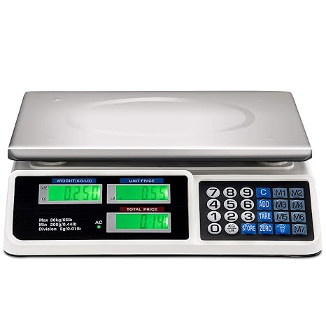 Casart Digital Weight Scale W/LCD Display Electronic Price Computing Scale