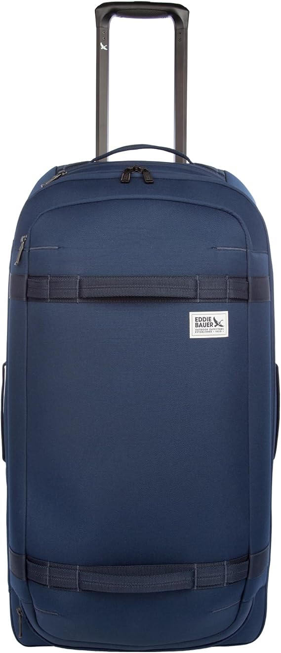 Eddie Bauer Excursion Traveling 30 Rolling Duffel Bag with Lightweight Telescopic Handles and Rugged Wheels - 87L, Brook