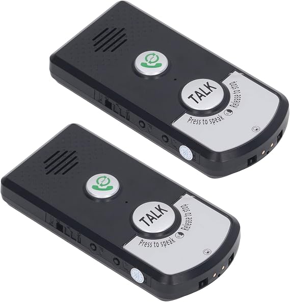 2 Way Voice Intercom, 2 Pcs Wireless Intercom Unit Super Long Range Wireless Intercomunicador Waterproof Intercom Doorbell System Unit for Household, Office, Laboratory Environment