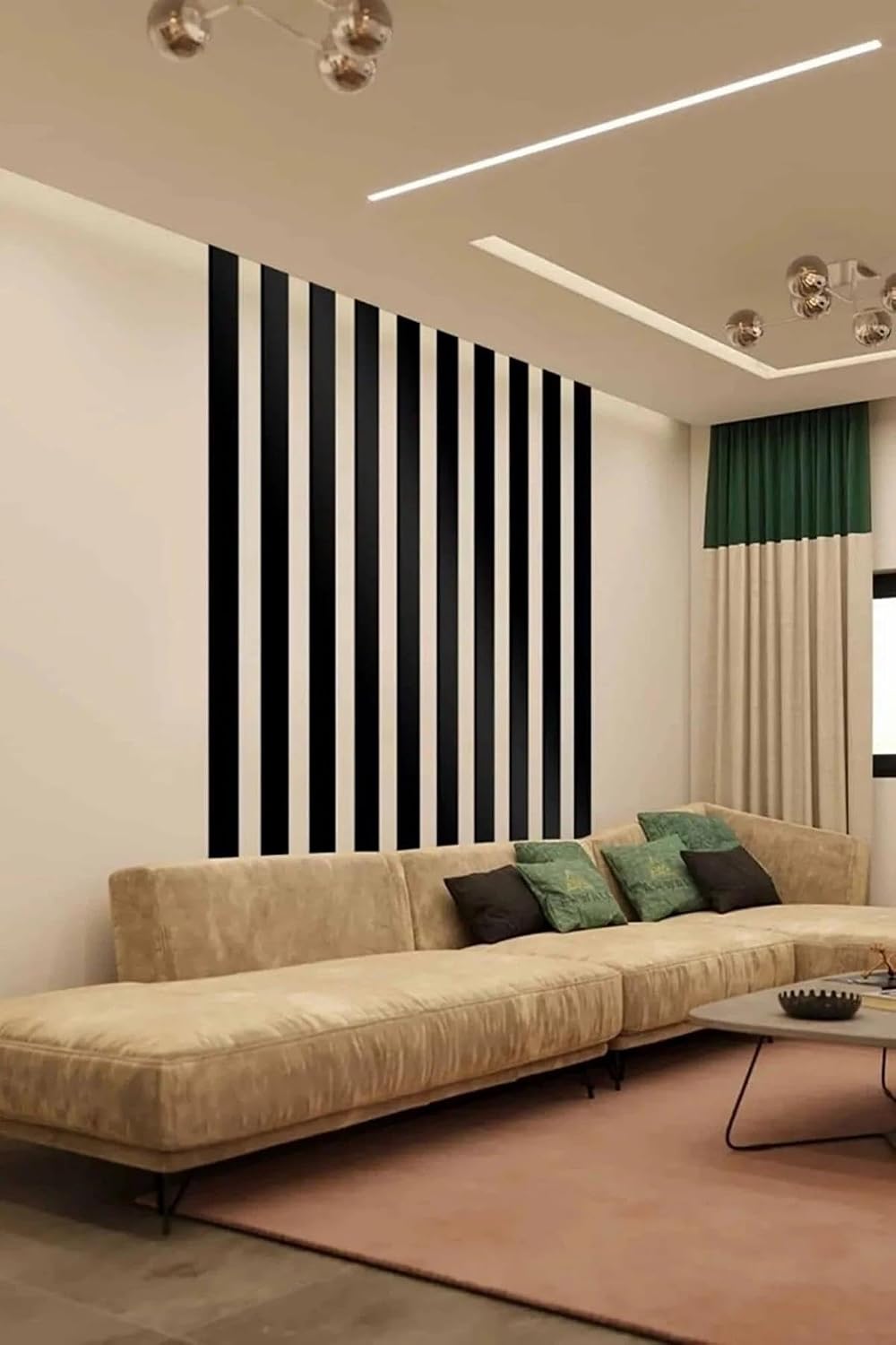 Hellove Wood Strip Wall Panel Decorative Wall Lath 1 Package 10 Pieces Please Pay Attention to Dimensions