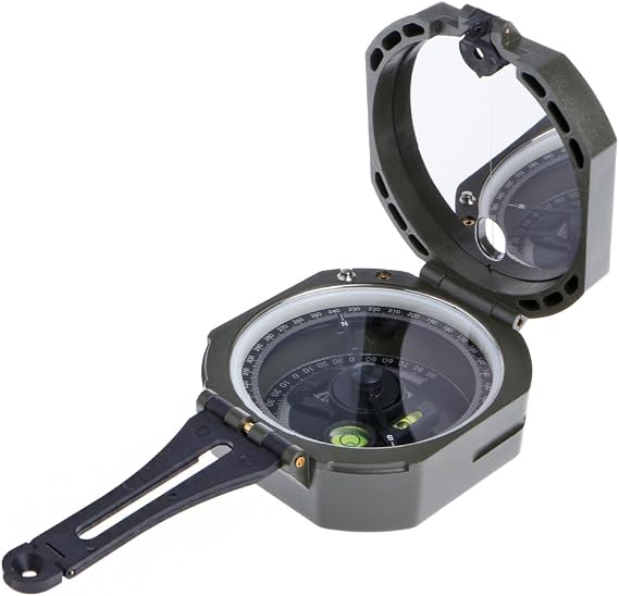 Adjustable Accuracy High Precision Magnetic Pocket Transit Geological Compass Scale 0-360 Degrees Accuracy High Precision Magnetic Pocket Green
