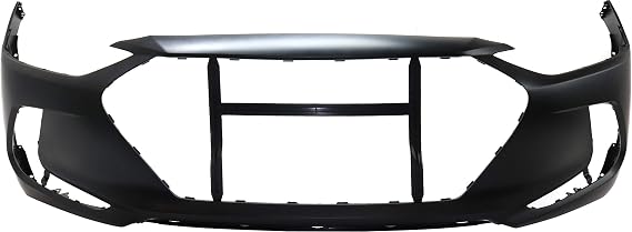 Go-Parts - Front Bumper Cover for Hyundai Elantra 2017-2018, Primed (Ready to Paint), Excludes Sport Model, USA Built, Replacement
